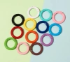 Seven-color candy color series, colorful spray-painted alloy keychain, keychain ring, keychain opening ring, baked paint candy, colorful spring pendant, DIY luggage and car hanging ring accessories, materials Specification image